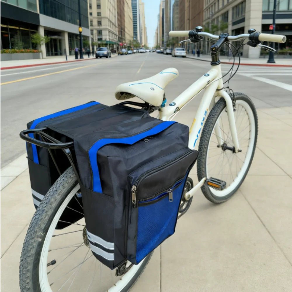 MTB Bicycle Rear Rack Carrier Bag Durable Pannier Double - Sided Bike Trunk Bag Cycling Luggage Back Seat Travel Bag - memorylane shop