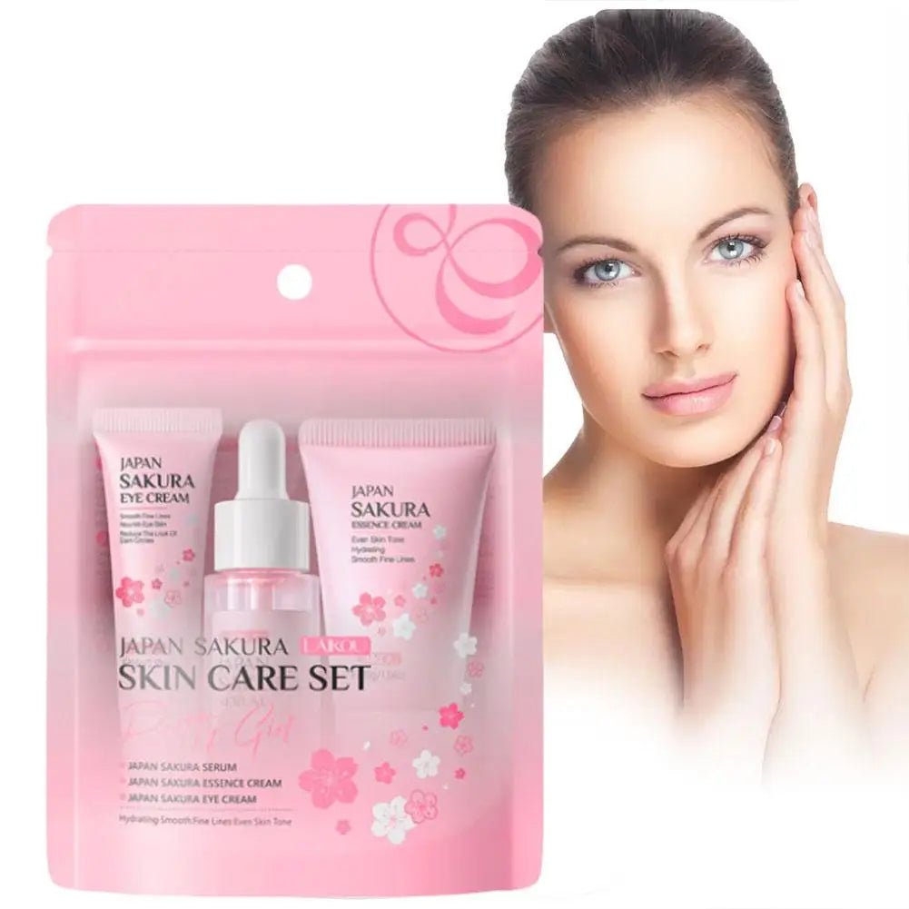 Sakura Skin Care Sets & Kits With Cleanser,Serum,Eye Cream,essence Cream Beauty Products For Women Gift Sets Routine Travel Kit - memorylane shop