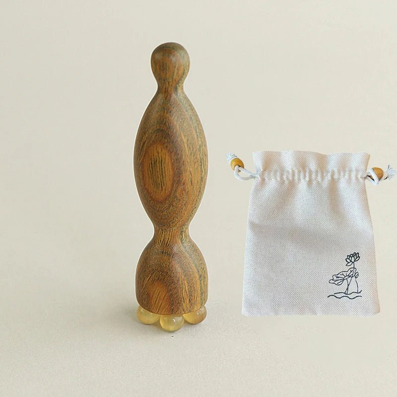 Sandalwood Face Massage Tools Gua Sha Face Skin Care Massage Sticks Lotus Seedpod Shape Massager Facial Physiotherapy Tool - memorylane shop
