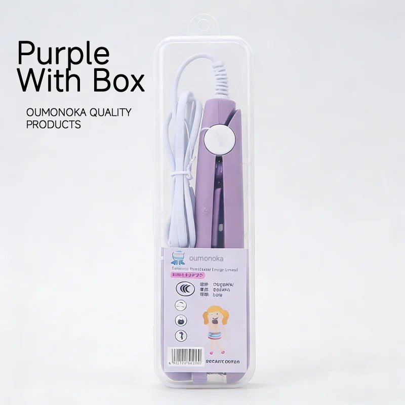 3 - in - 1 Hair Straightener for Hair Mini Flat Iron Styling Tools & Appliances Brush Beard Salon Hair Curler Professional Hot Comb - memorylane shop