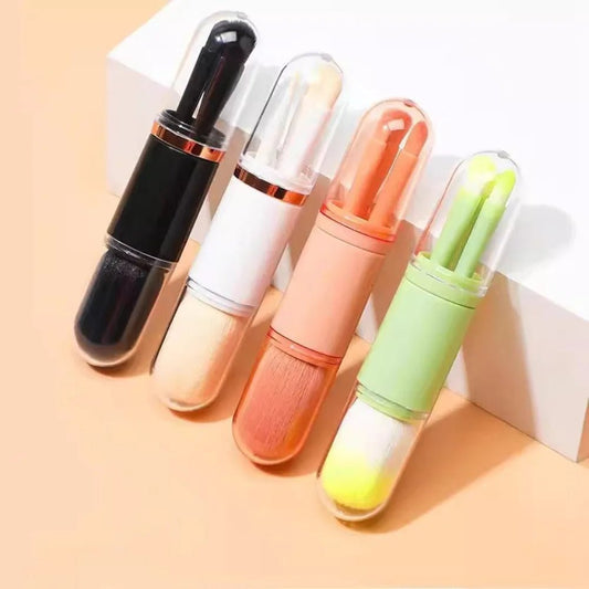 4 - in - 1 Makeup Set Beauty Tools Mini Set Brush Skin Tone Telescopic Brush Portable Makeup Brush beauty tools - memorylane shop