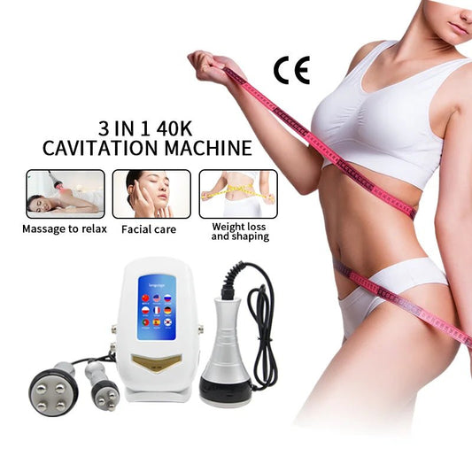 40K 3 - in - 1 Ultrasonic Body Shaping Instrument Negative Pressure Slimming Beauty Massage Facial Care Beauty Salon Dedicated - memorylane shop