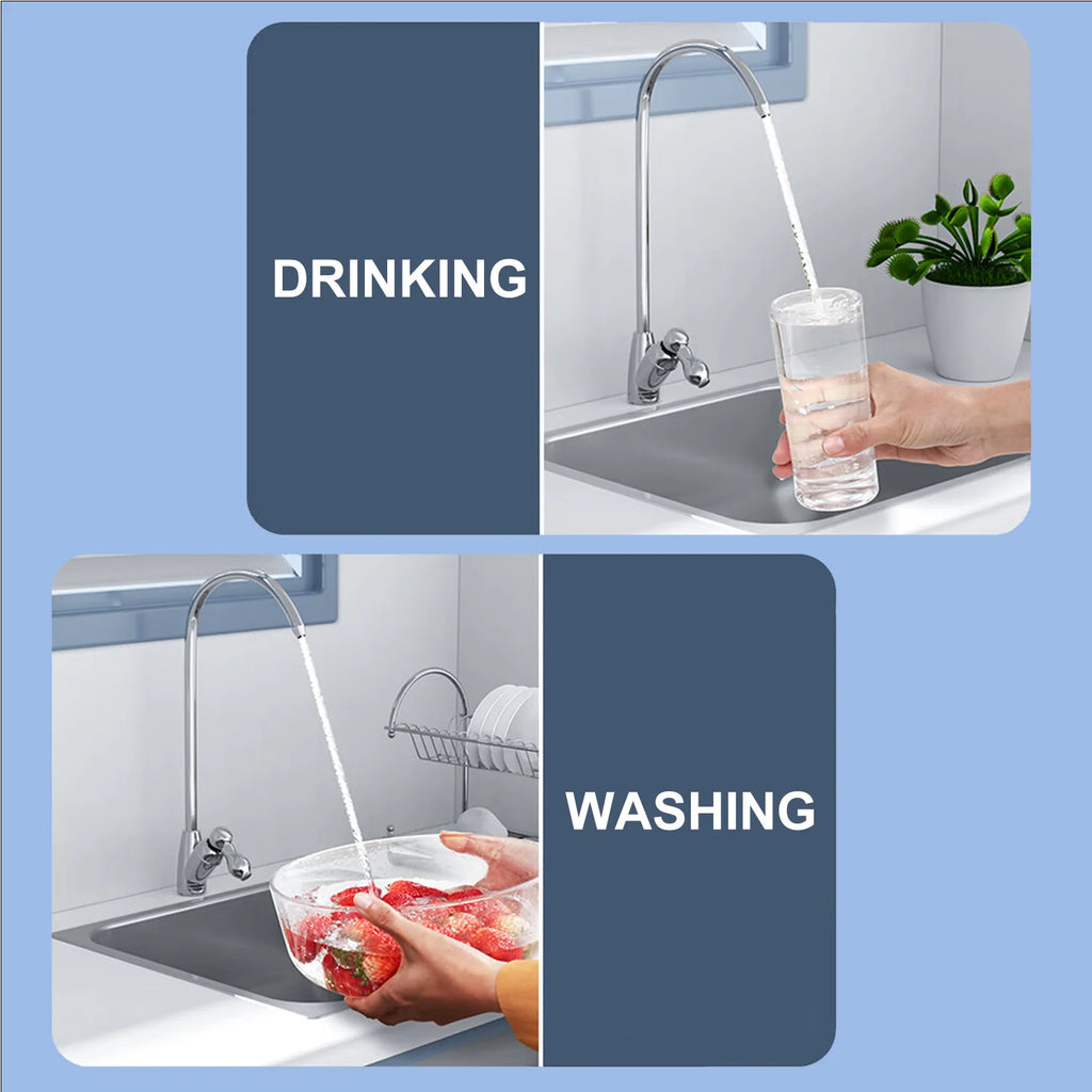ALTHY U200PRO Kitchen Under Sink Drinking Water Filter Purifier 5 in 1, Stainless Steel Filtration System With Faucet - memorylane shop