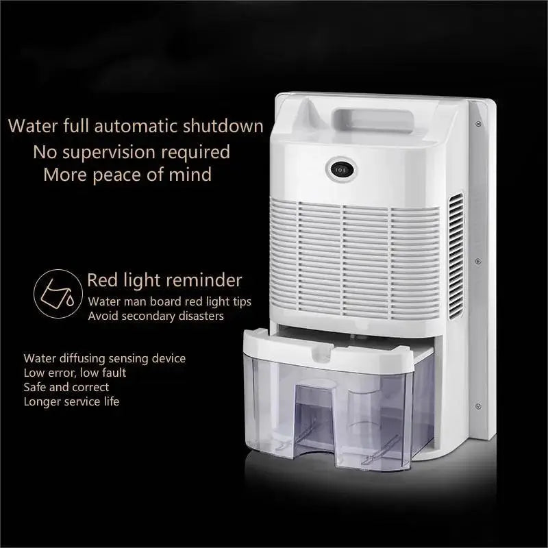 2 in 1 Dehumidifier and Air Purifier Moisture Absorber Household Mute Bedroom Basement Remote Control Timing External Water Pipe - memorylane shop