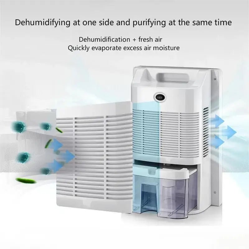 2 in 1 Dehumidifier and Air Purifier Moisture Absorber Household Mute Bedroom Basement Remote Control Timing External Water Pipe - memorylane shop