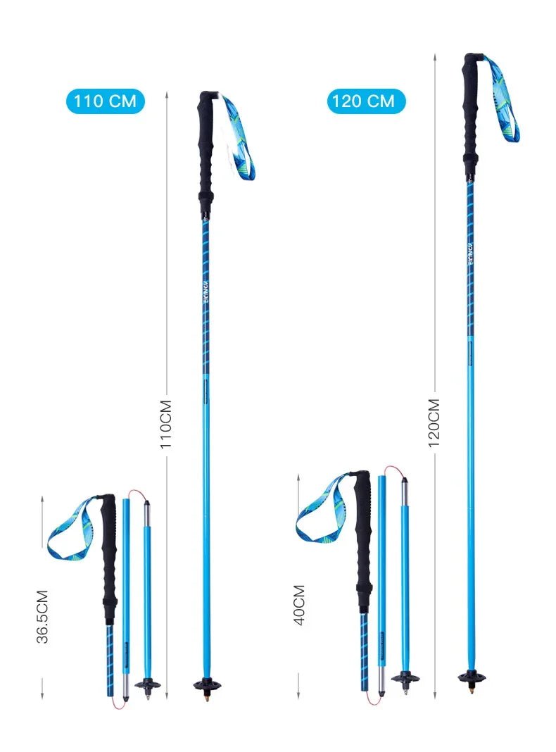 AONIJIE E4202 110cm 120cm Lightweight Folding Collapsible Quick Lock Cross - country Trekking Pole Aluminium Alloy Walking Stick - memorylane shop