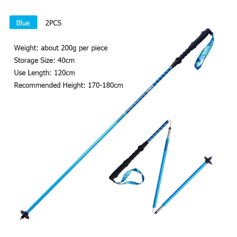 AONIJIE E4202 110cm 120cm Lightweight Folding Collapsible Quick Lock Cross - country Trekking Pole Aluminium Alloy Walking Stick - memorylane shop