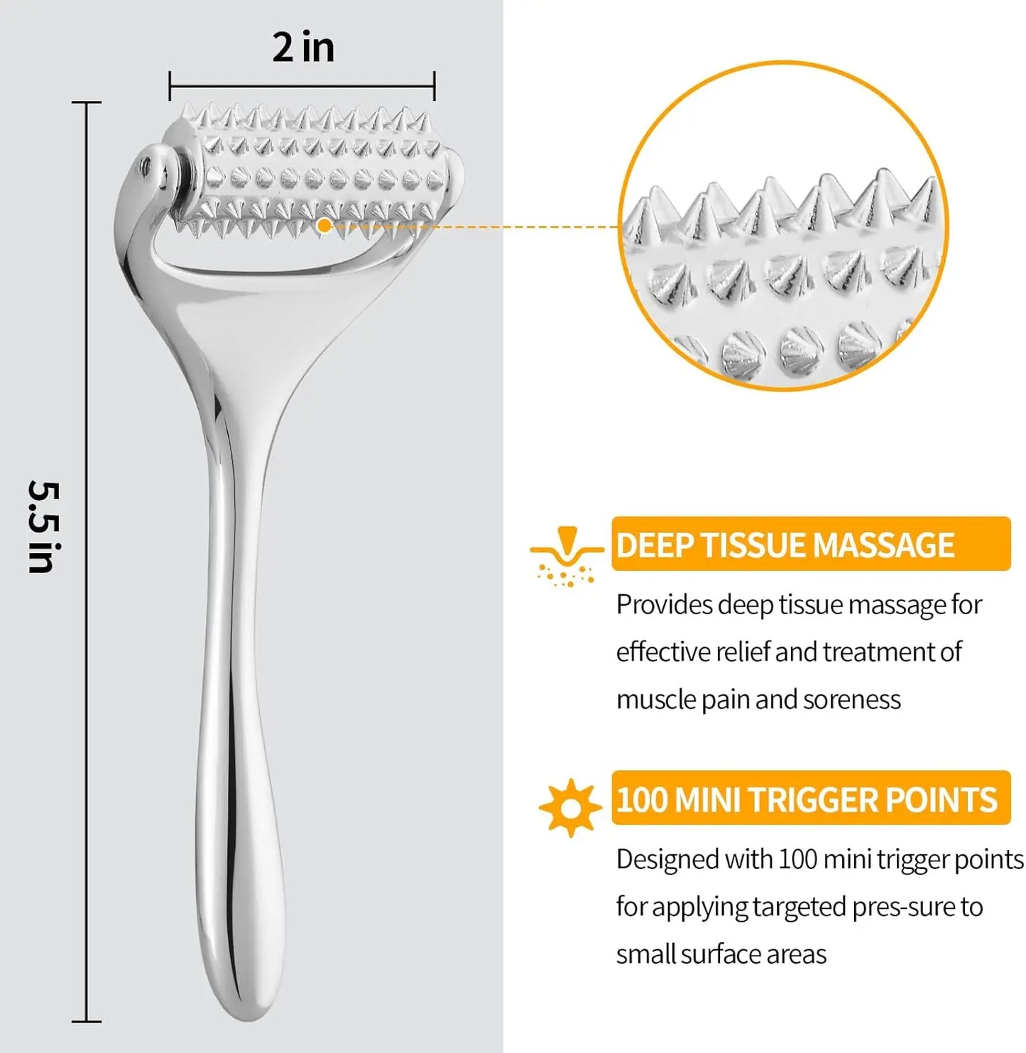 Acupressure Roller Deep Tissue Massage Tool for Face Acupuncture Roller SkinCare Face Massager Gua Sha Facial Tools Massage Tool - memorylane shop