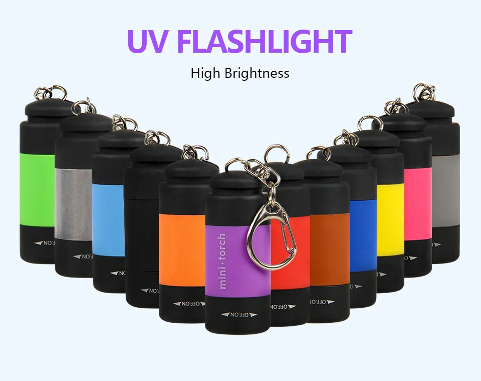 LETOYO UV Flashlights Led Mini USB Light Portable Rechargeable Waterproof Flashlight for squid jig metal jig fishing accessories