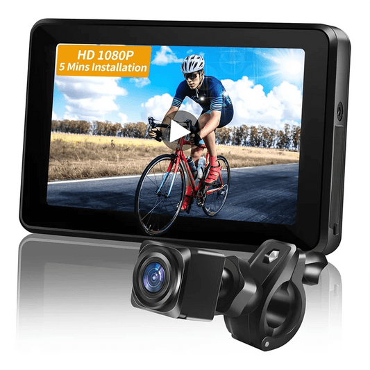 B48B - Bicycle Rear View Camera 4.3" Monitor Bike Recorder Camera 1080P Portable Night Vision For Mountain, Road E - Bike - memorylane shop