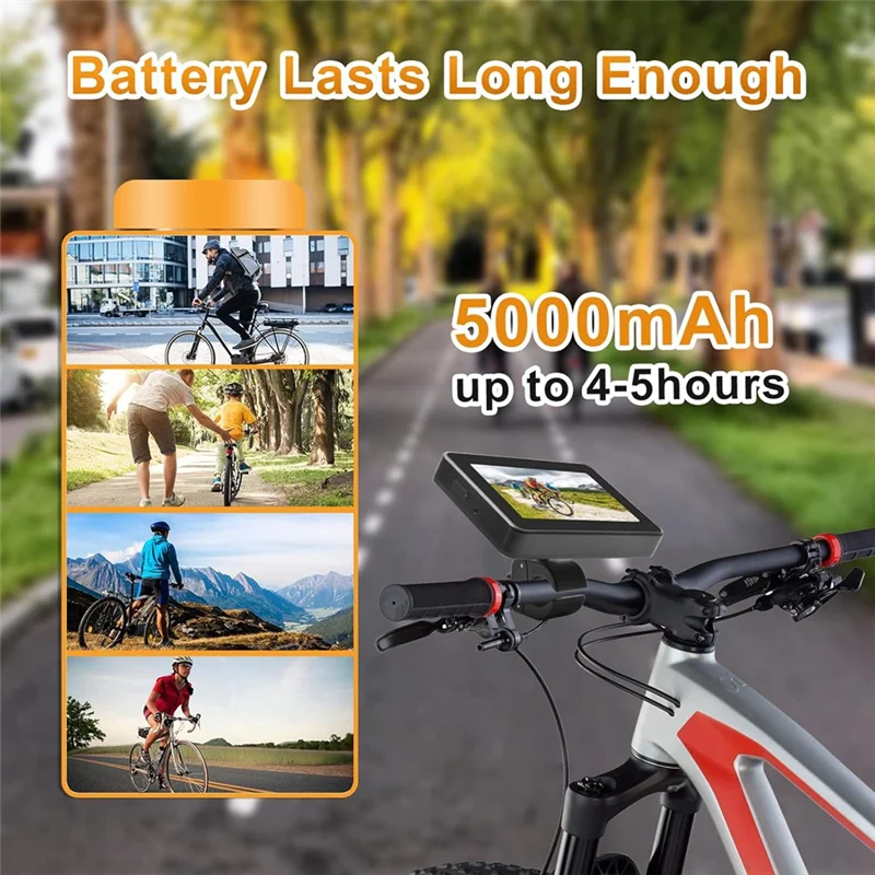 B48B - Bicycle Rear View Camera 4.3" Monitor Bike Recorder Camera 1080P Portable Night Vision For Mountain, Road E - Bike - memorylane shop