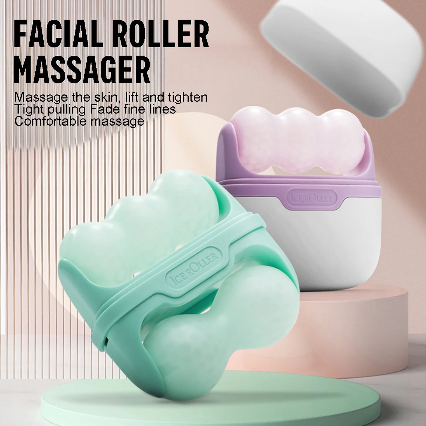 Face Ice Roller Skin Care Tools Double Head Cooling Therapy Skin Massage Rollers Face Skin Care Tools for Girls Woman care - memorylane shop