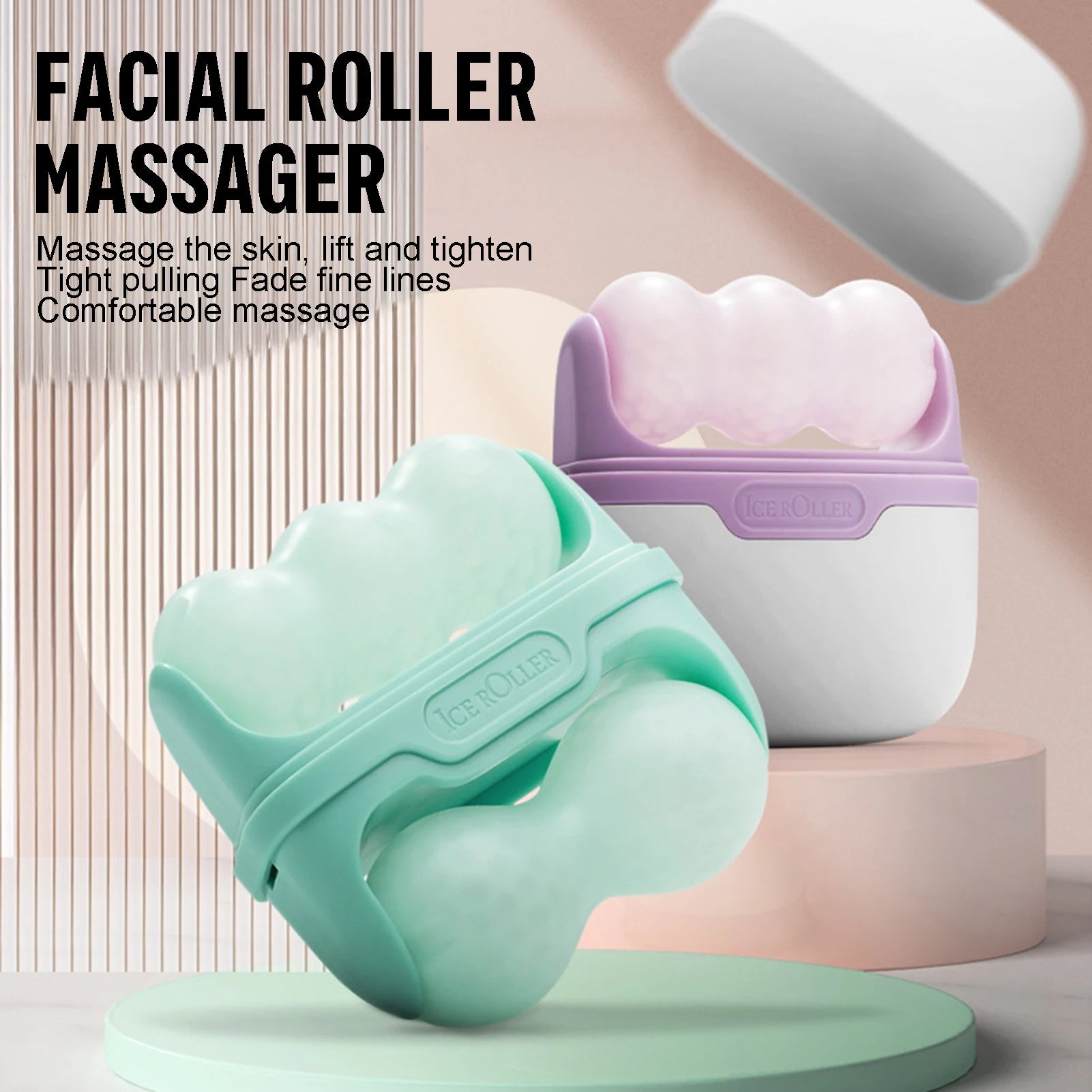 Face Ice Roller Skin Care Tools Double Head Cooling Therapy Skin Massage Rollers Face Skin Care Tools for Girls Woman care - memorylane shop