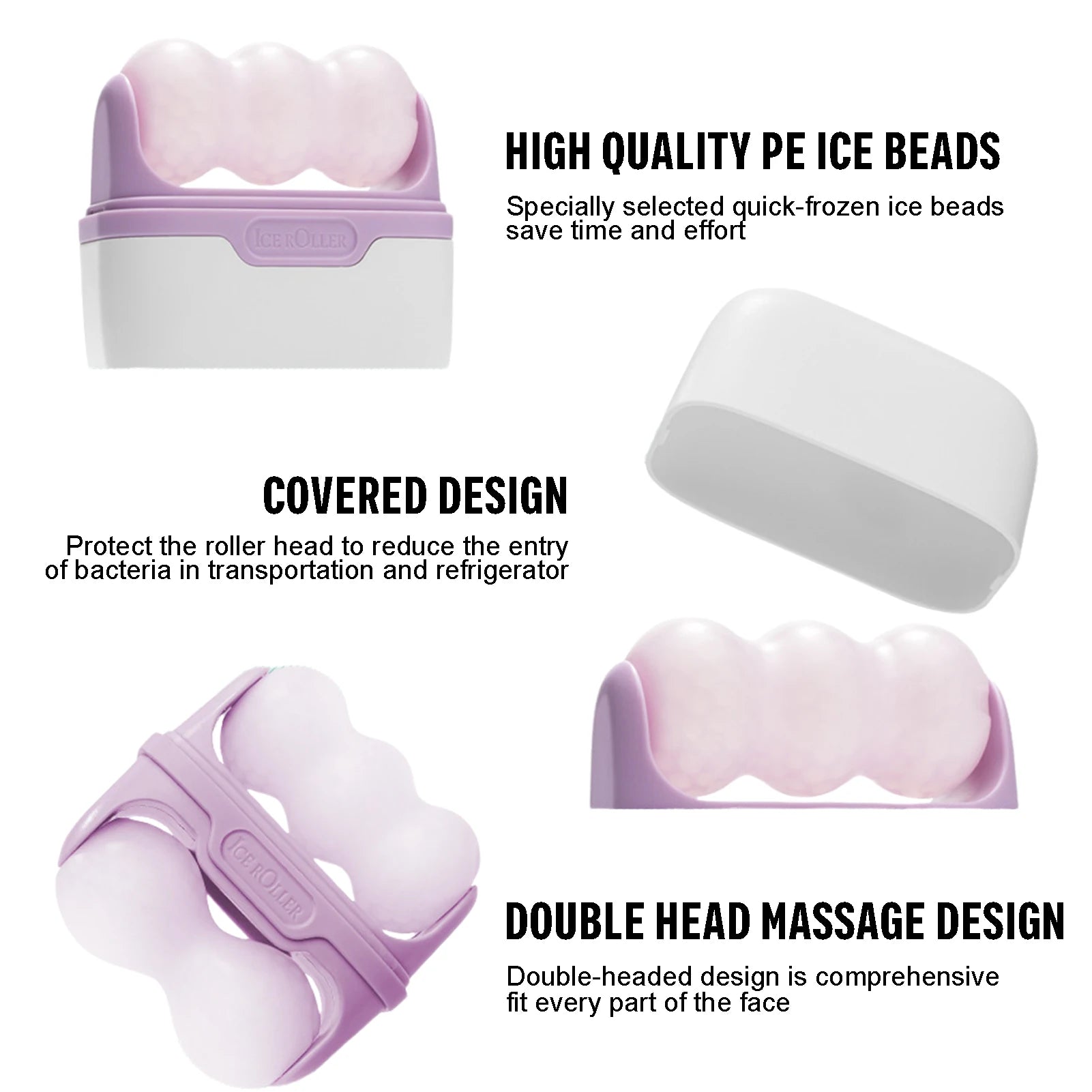 Face Ice Roller Skin Care Tools Double Head Cooling Therapy Skin Massage Rollers Face Skin Care Tools for Girls Woman care - memorylane shop