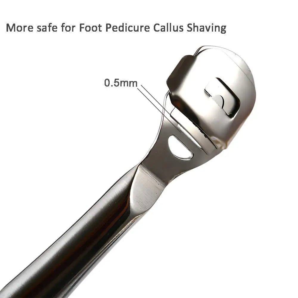 Foot Callus Shaver Heel Hard Skin Remover Hand Feet Pedicure Razor Tool Shavers Stainless Steel Handle 10 Blades Foot Care Tools - memorylane shop
