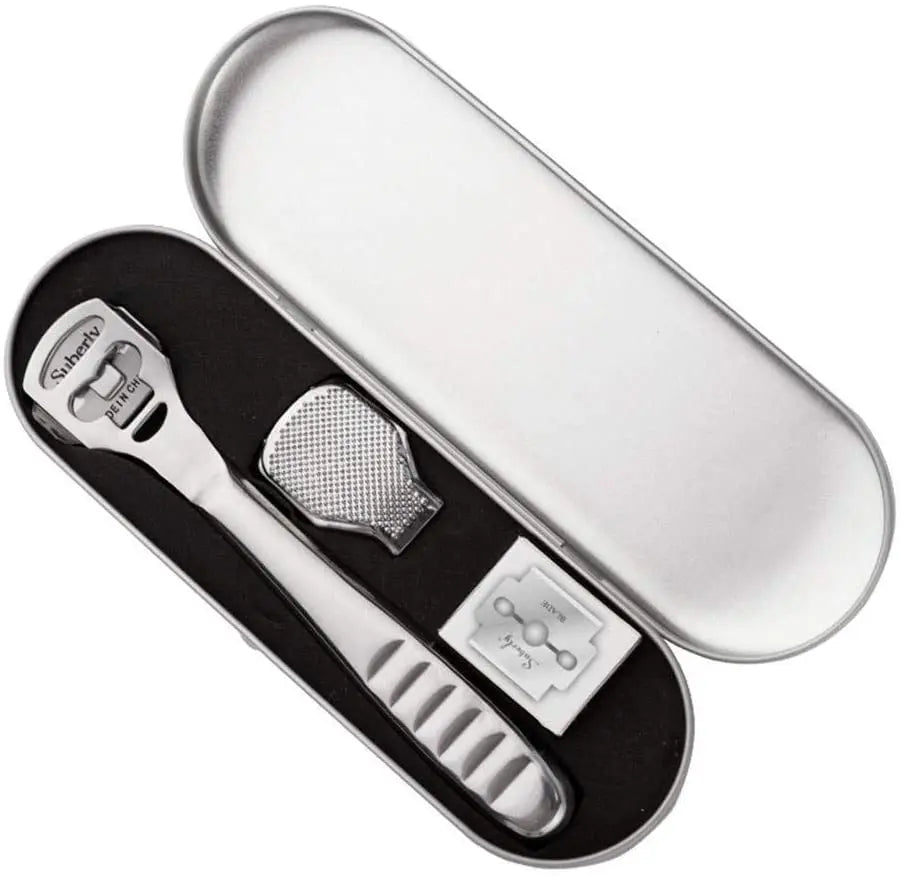 Foot Callus Shaver Heel Hard Skin Remover Hand Feet Pedicure Razor Tool Shavers Stainless Steel Handle 10 Blades Foot Care Tools - memorylane shop