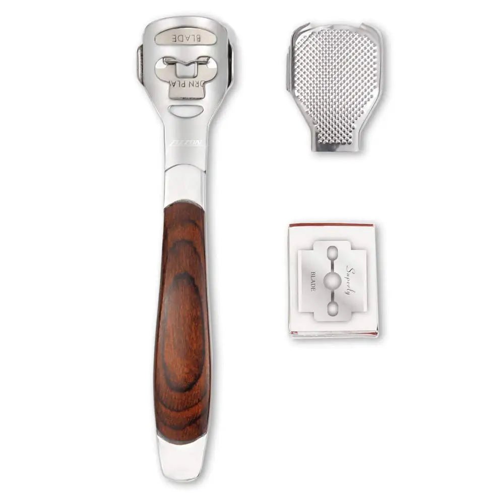 Foot Callus Shaver Heel Hard Skin Remover Hand Feet Pedicure Razor Tool Shavers Stainless Steel Handle 10 Blades Foot Care Tools - memorylane shop