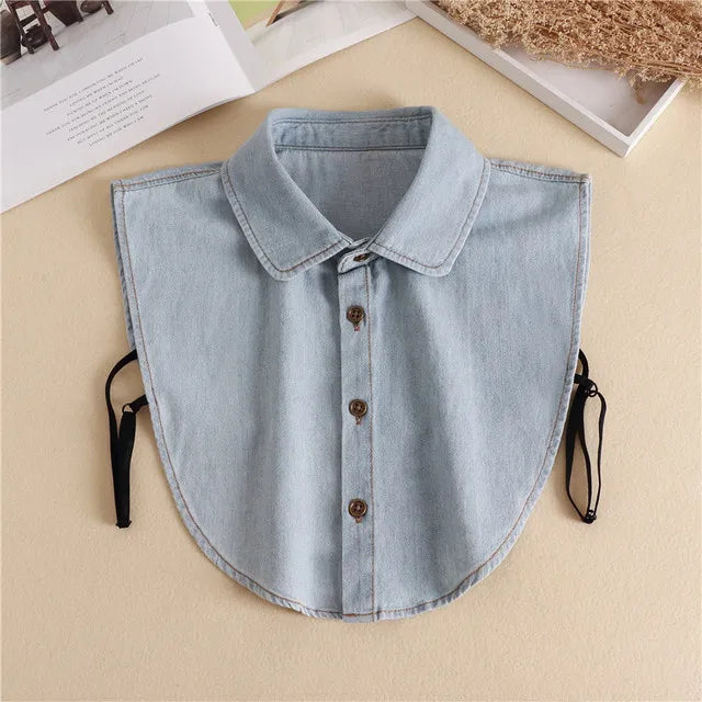 Women's Vintage Lace Front Tie Detachable Collar