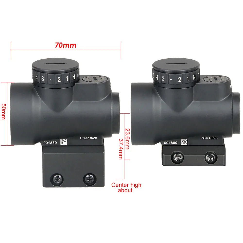 Tactical 1x Mini style red dot sight scope with high and Low picatinny rail mount base hunting shooting HK2 - 0105 - memorylane shop
