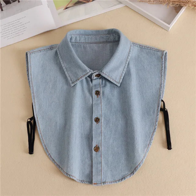 Women's Vintage Lace Front Tie Detachable Collar