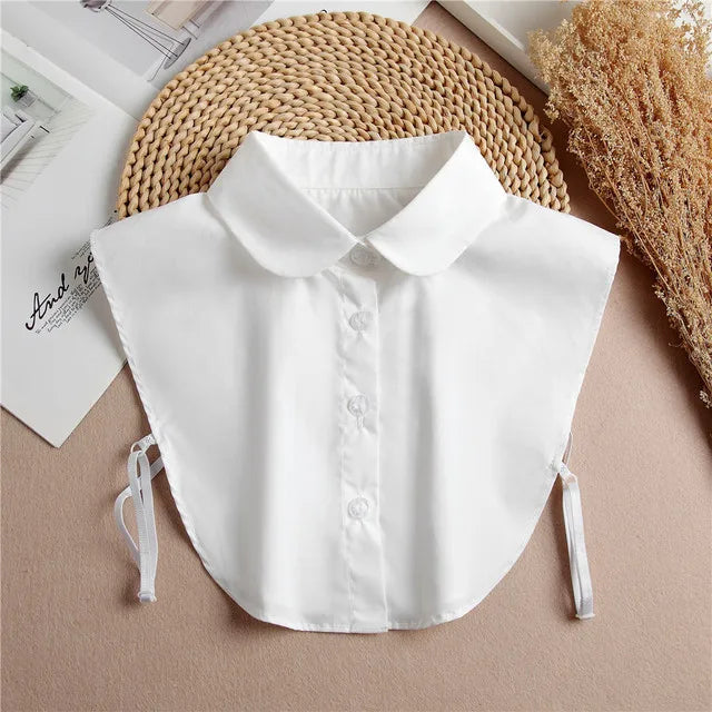 Women's Vintage Lace Front Tie Detachable Collar