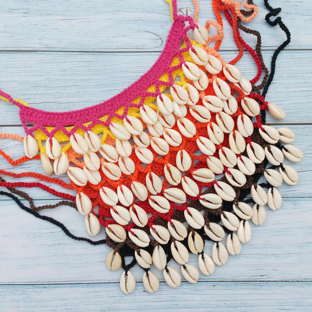Seashell Anklet Chain – Crochet Bohemian Beach Foot Jewelry
