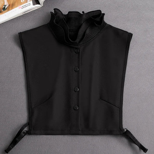 Women's Vintage Lace Front Tie Detachable Collar