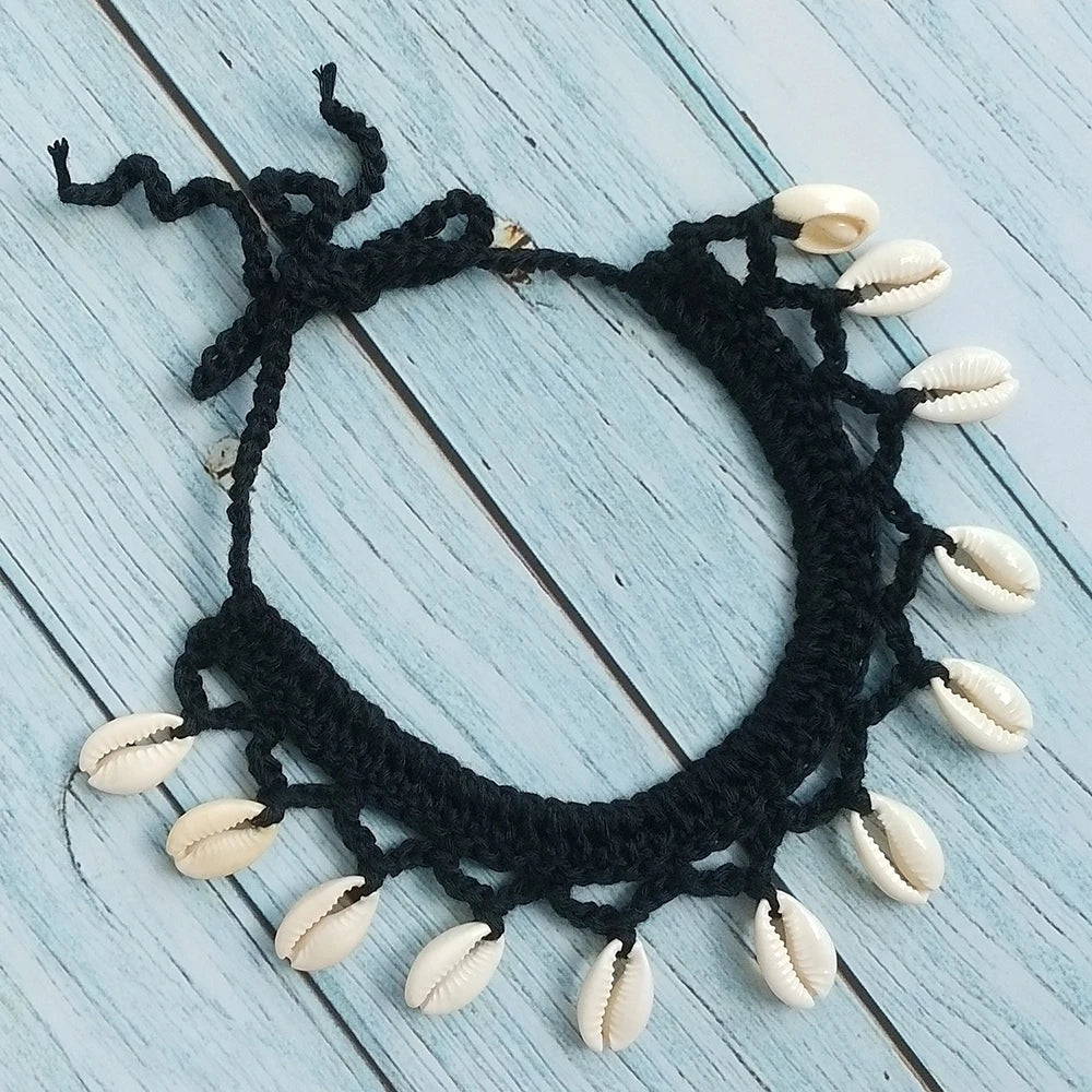 Summer Women Simple Seashell Anklet Chain Crochet Bohemian Foot Jewelry Beach Anklets On Foot Bracelets - memorylane shop