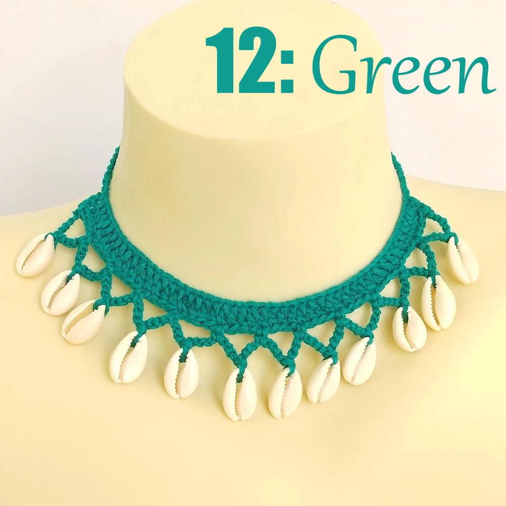 Seashell Anklet Chain – Crochet Bohemian Beach Foot Jewelry