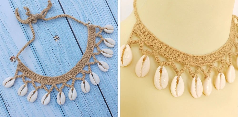 Summer Women Simple Seashell Anklet Chain Crochet Bohemian Foot Jewelry Beach Anklets On Foot Bracelets - memorylane shop