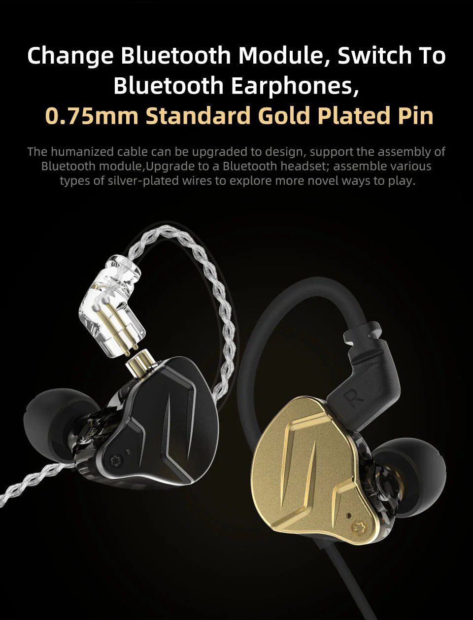 KZ ZSN Pro X 1DD 1BA Metal HIFI In Ear Earphone Bass Earbuds Hybrid Driver Sport Headset Very Low Voice For ZSX ZAX ASX EDX Z1 - memorylane shop