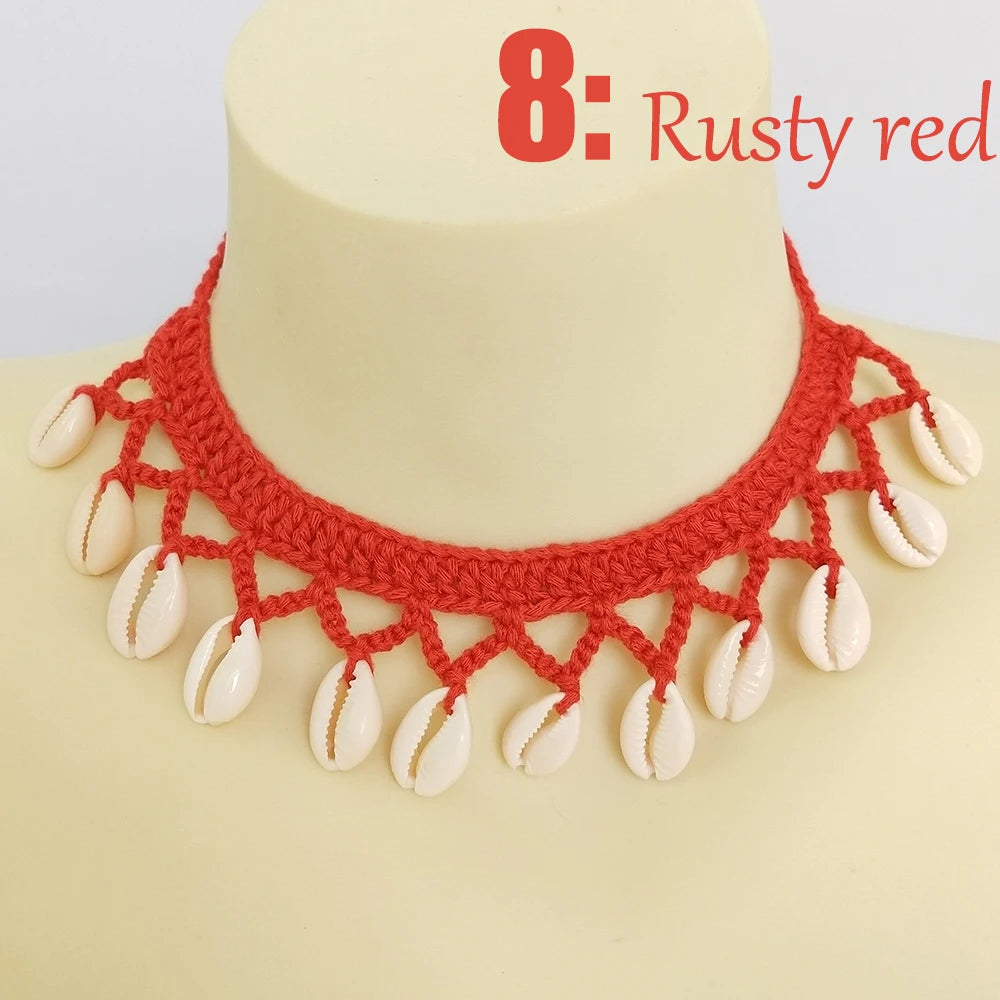 Seashell Anklet Chain – Crochet Bohemian Beach Foot Jewelry