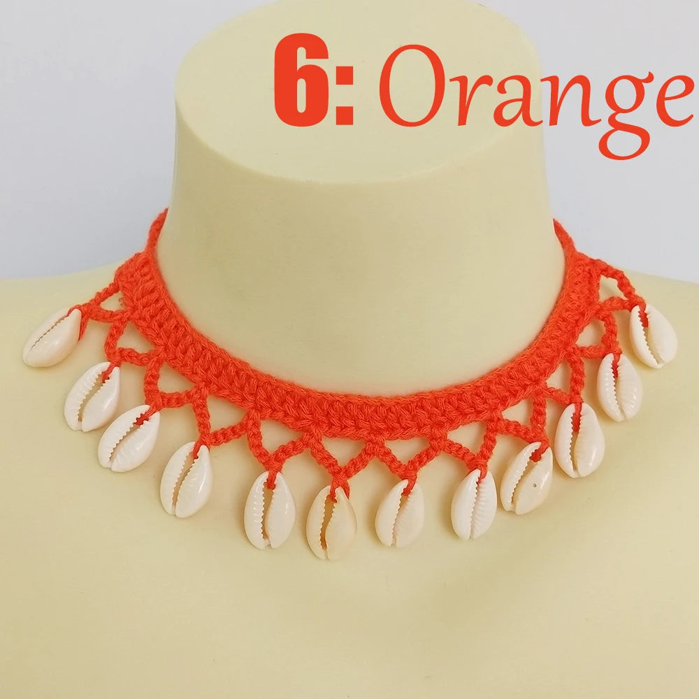 Seashell Anklet Chain – Crochet Bohemian Beach Foot Jewelry