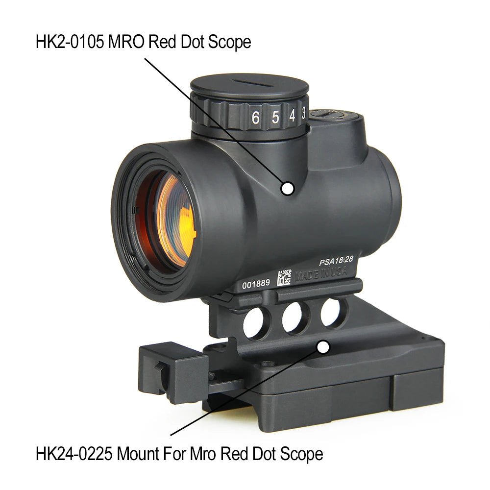 Tactical 1x Mini style red dot sight scope with high and Low picatinny rail mount base hunting shooting HK2 - 0105 - memorylane shop