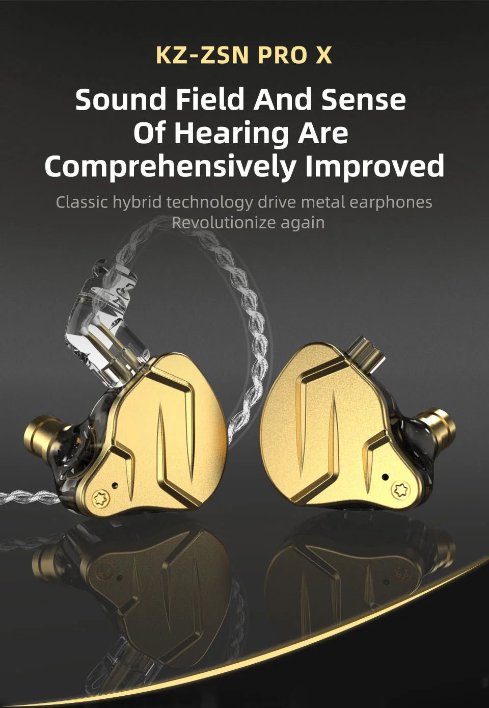 KZ ZSN Pro X 1DD 1BA Metal HIFI In Ear Earphone Bass Earbuds Hybrid Driver Sport Headset Very Low Voice For ZSX ZAX ASX EDX Z1 - memorylane shop