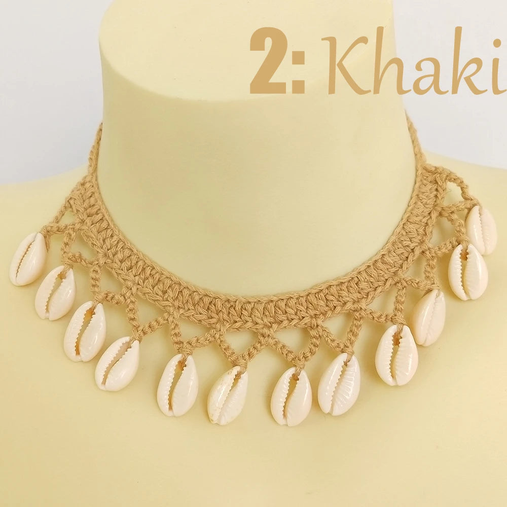 Seashell Anklet Chain – Crochet Bohemian Beach Foot Jewelry