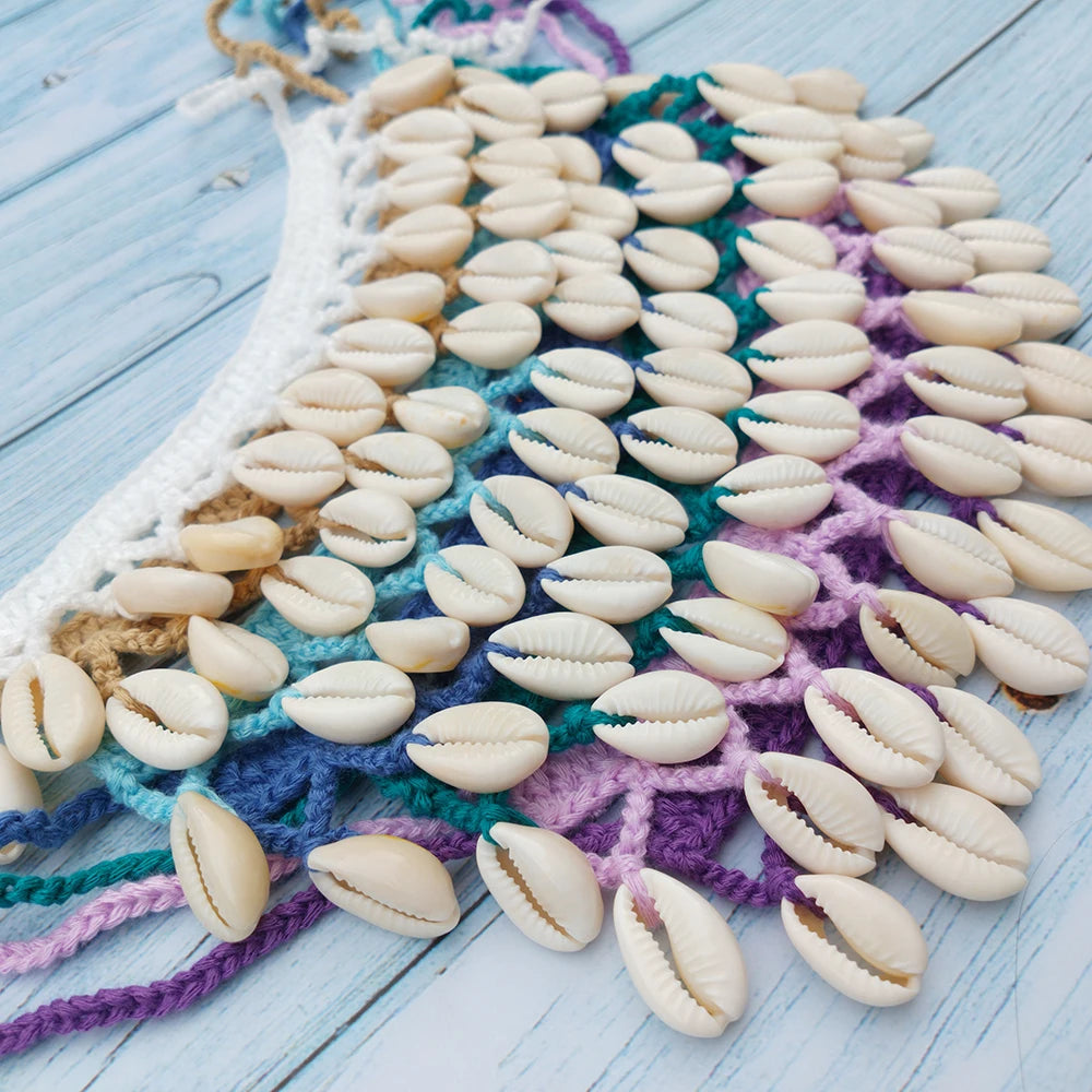 Seashell Anklet Chain – Crochet Bohemian Beach Foot Jewelry