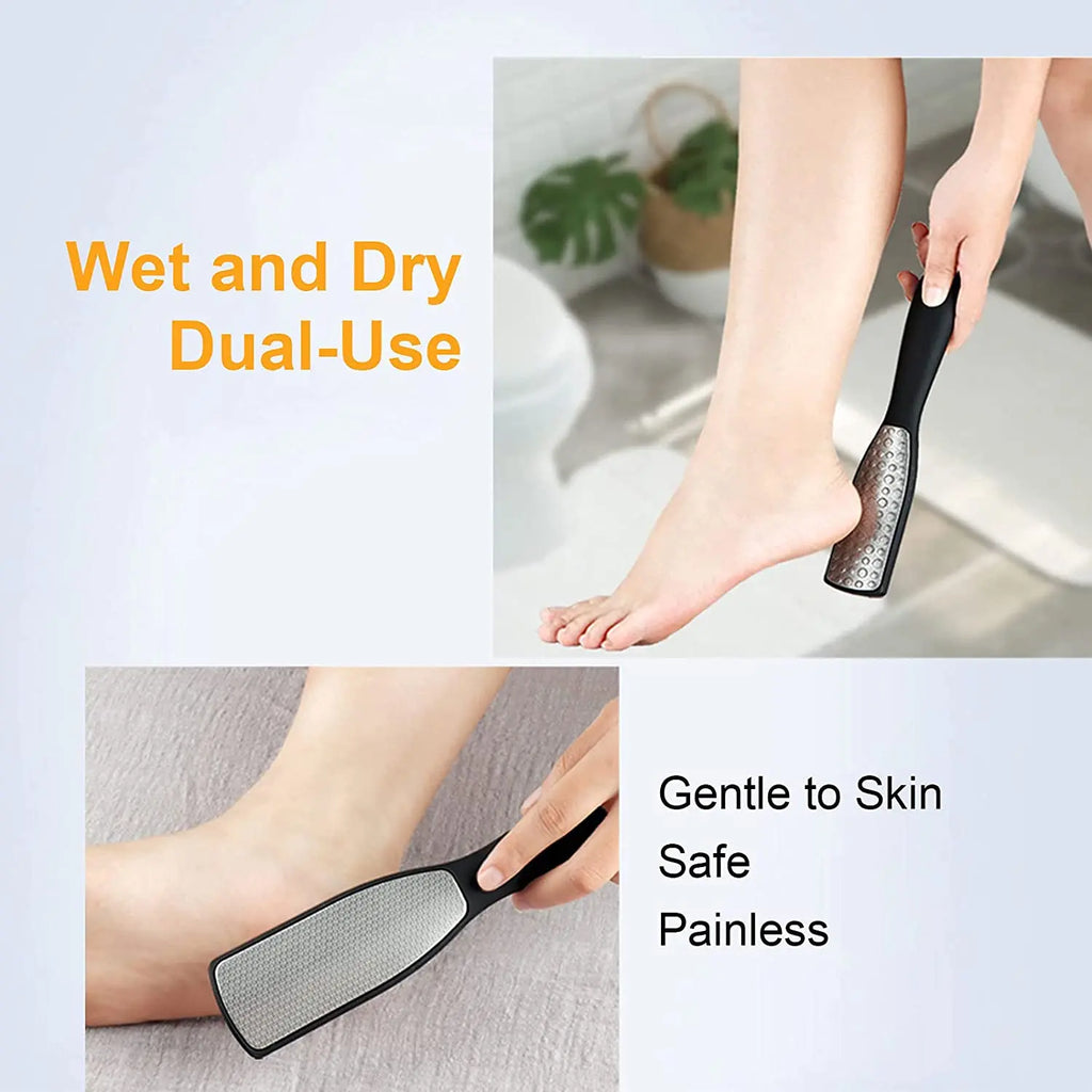 Pedicure Tools Heel Scratcher Files Artifact Exfoliating Calluses Brush Stainless Steel Foot Sharpening Double - sided Pedicura - memorylane shop