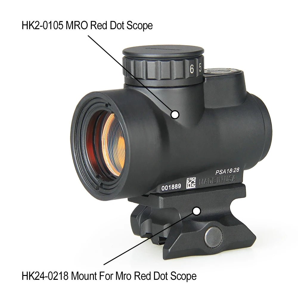 Tactical 1x Mini style red dot sight scope with high and Low picatinny rail mount base hunting shooting HK2 - 0105 - memorylane shop