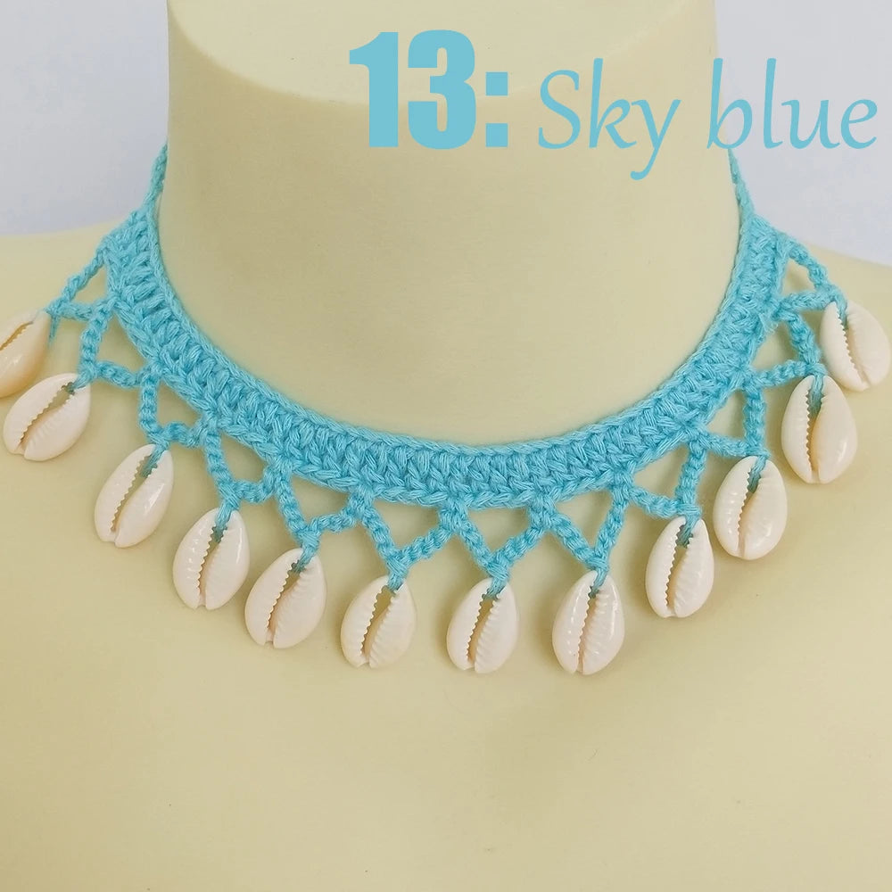 Seashell Anklet Chain – Crochet Bohemian Beach Foot Jewelry