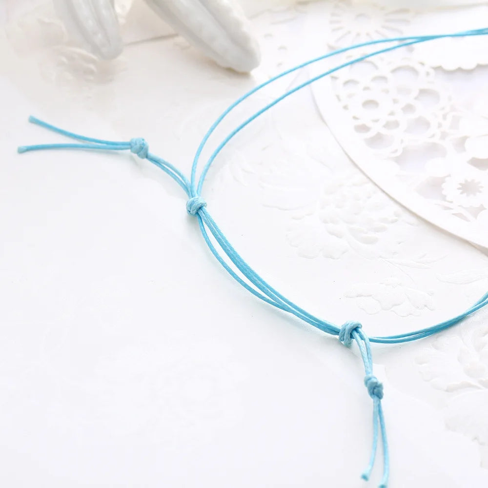 Vintage Turtle Anklets For women Summer Beach Barefoot Crochet Sandals Ankle Bracelets on Foot Wax rope Chain Jewelry
