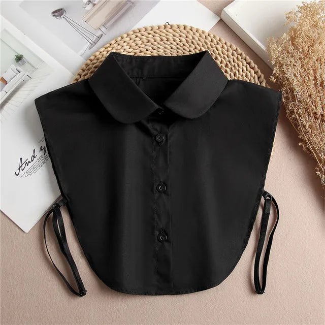 Fashion 2025 Front Tie White Fake Collar for Women Stand Detachable Collar Fake Girls Vintage Lace Ladies False Blouse Collar - memorylane shop