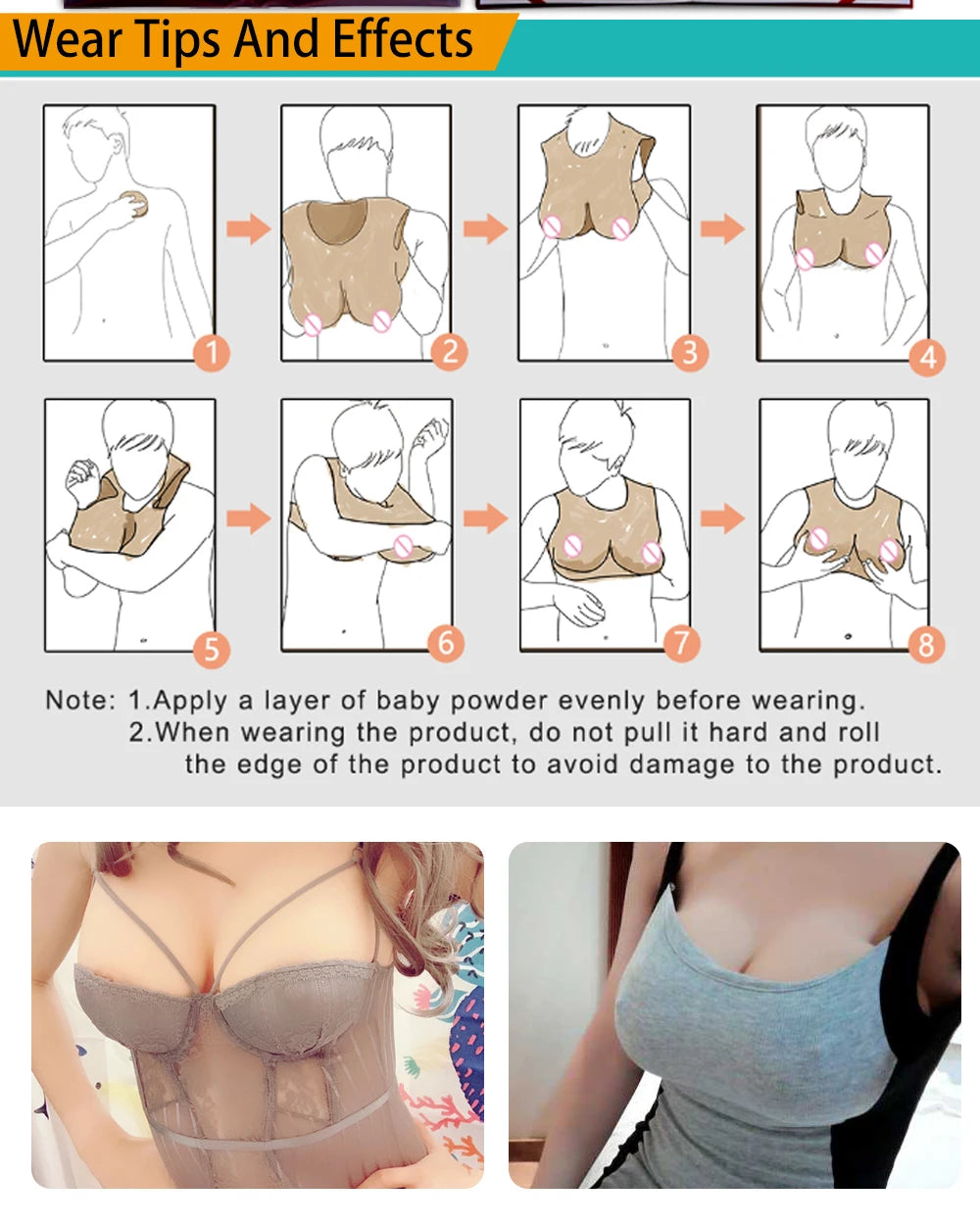 Eyung Realistic Silicone Fake Breast Forms Boobs for Crossdresser Shemale Transgenders Transvestite Mamario De Silicona Breasts