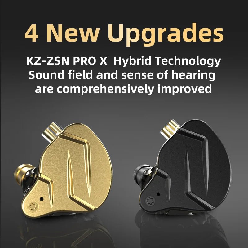 KZ ZSN Pro X 1DD 1BA Metal HIFI In Ear Earphone Bass Earbuds Hybrid Driver Sport Headset Very Low Voice For ZSX ZAX ASX EDX Z1 - memorylane shop