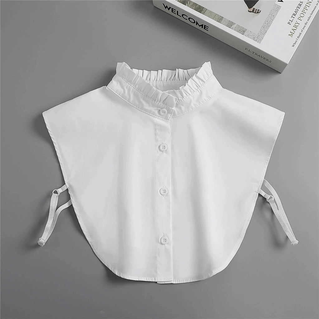 Women's Vintage Lace Front Tie Detachable Collar