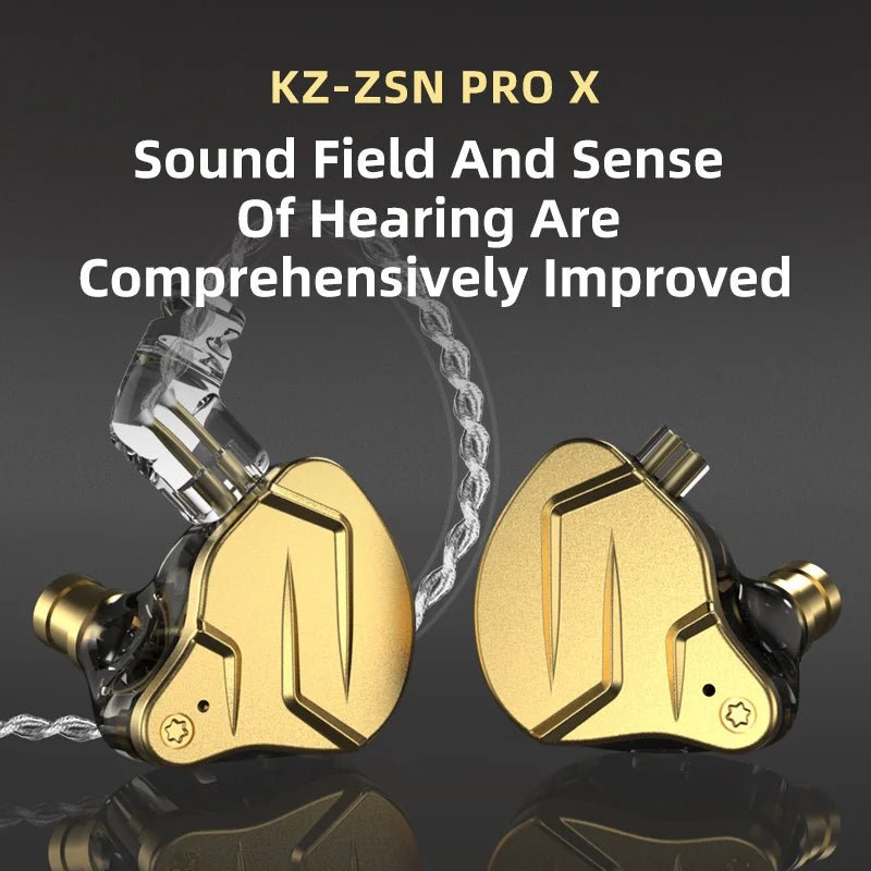 KZ ZSN Pro X 1DD 1BA Metal HIFI In Ear Earphone Bass Earbuds Hybrid Driver Sport Headset Very Low Voice For ZSX ZAX ASX EDX Z1 - memorylane shop