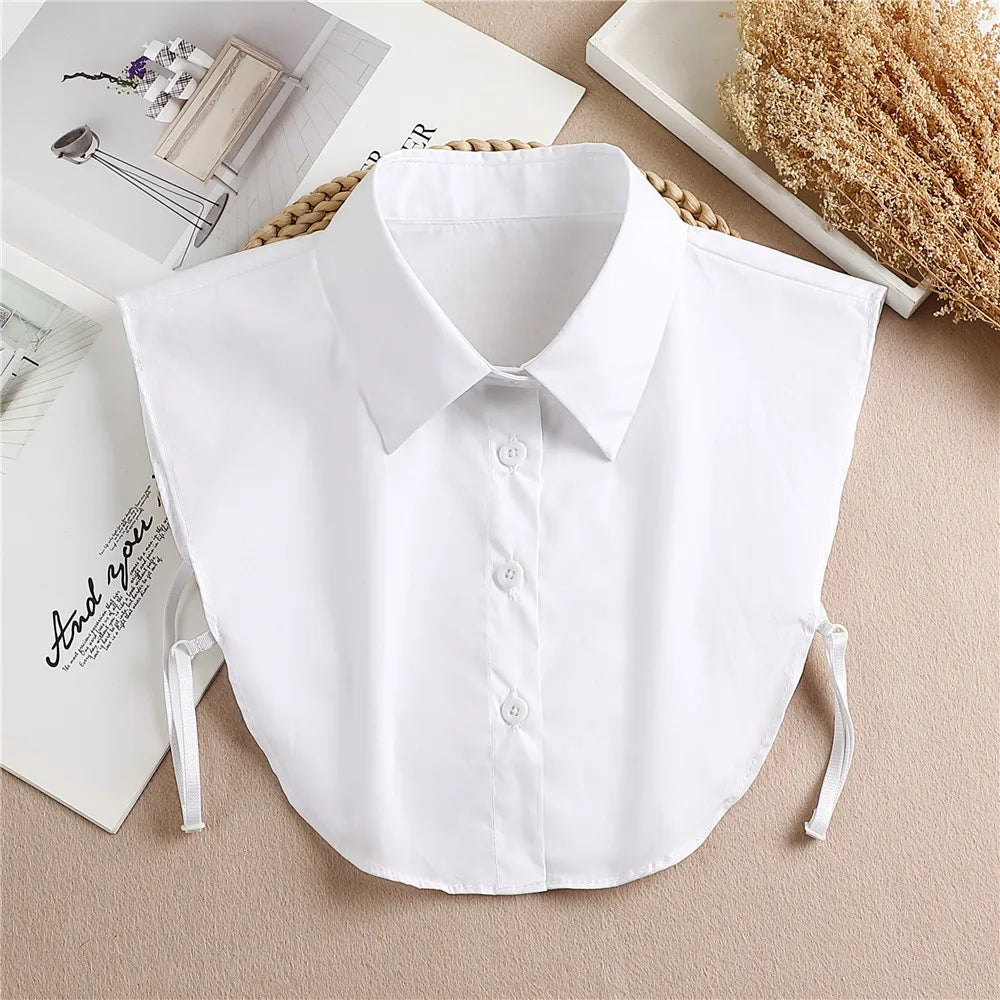 Women's Vintage Lace Front Tie Detachable Collar