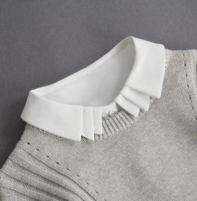 Fashion 2025 Front Tie White Fake Collar for Women Stand Detachable Collar Fake Girls Vintage Lace Ladies False Blouse Collar - memorylane shop