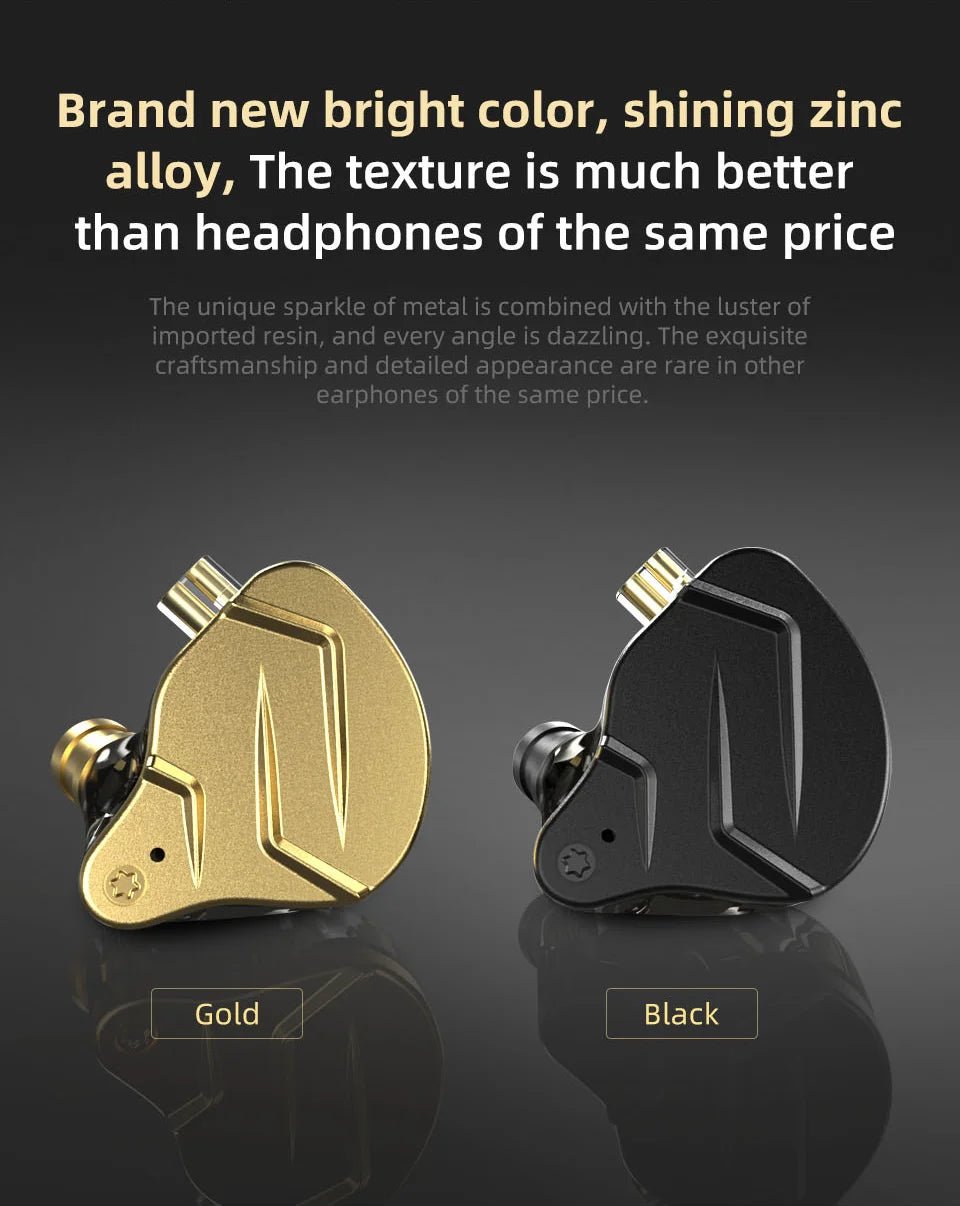 KZ ZSN Pro X 1DD 1BA Metal HIFI In Ear Earphone Bass Earbuds Hybrid Driver Sport Headset Very Low Voice For ZSX ZAX ASX EDX Z1 - memorylane shop