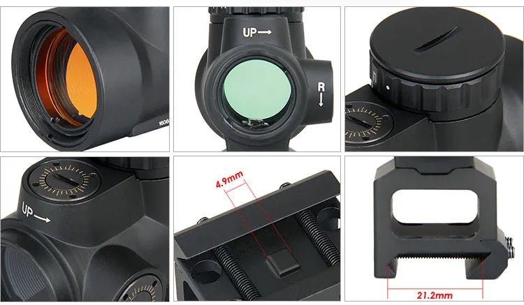 Tactical 1x Mini style red dot sight scope with high and Low picatinny rail mount base hunting shooting HK2 - 0105 - memorylane shop